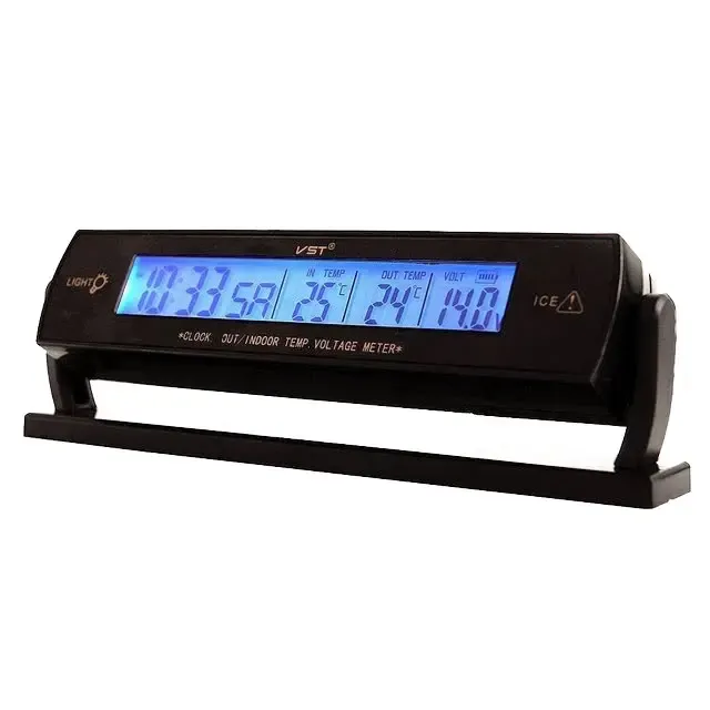Авточасы VST-7013V вольтметр, 2 термометра