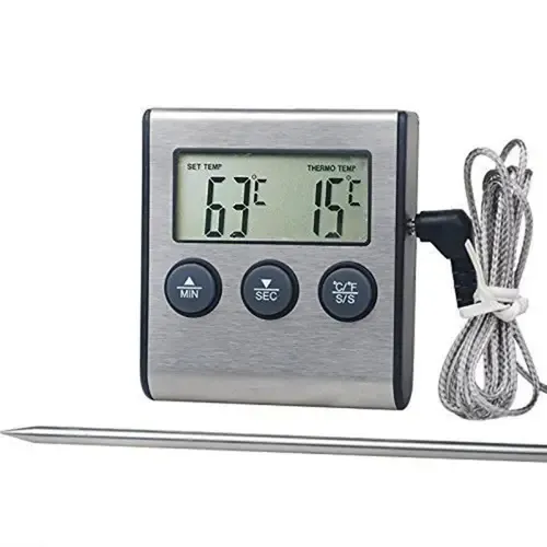 Термометр кухонный TP-700 с выносным щупом + таймер для мяса, с магнитом и сигнализатором