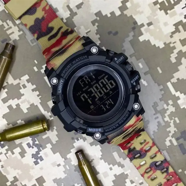 Годинник наручний 1384 SKMEI з підсвічуванням, RED CAMO-BLACK