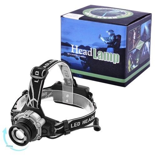 Ліхтар на чоло Police W002-XPE, ЗП microUSB, 2x18650, датчик руху, zoom, Box