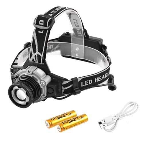 Ліхтар на чоло Police W002-XPE, ЗП microUSB, 2x18650, датчик руху, zoom, Box