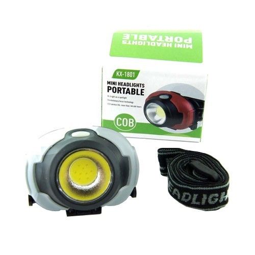 Фонарь на лоб 1801-COB, 3xAAA, black