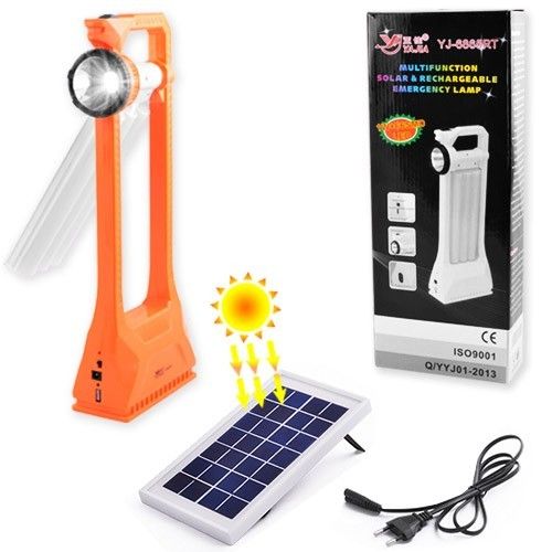 Фонарь 6865 RT, 1W+66SMD, power bank, солнечная батарея, ЗУ 220V, встроенный аккумулятор
