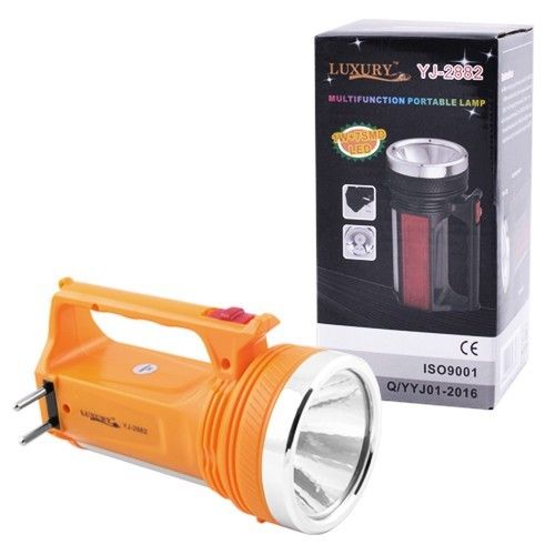 Фонарь переносной Luxury 2882, 1W+7SMD, ЗУ 220V, встроенный аккумулятор