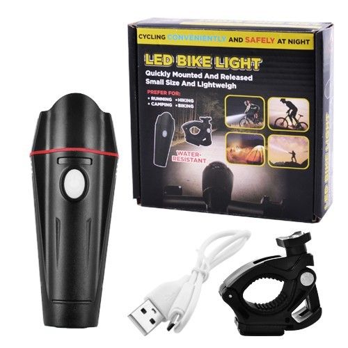 Вело фонарь 7605-T6, ЗУ micro USB, встроенный аккумулятор, Box