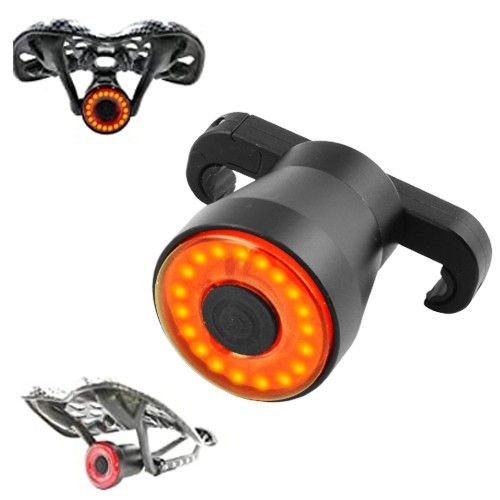 Вело фонарь AQY-0117-COB, red, 2 крепления, ALUMINUM, ЗУ microUSB, встроенный аккумулятор