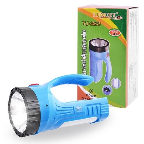 Фонарь переносной Luxury 2833, 1W+12LED, ЗП 220V, встроенный аккумулятор
