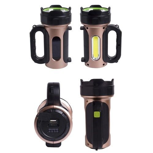 Фонарь кемпинг переносной T93 - LED+COB (white+red), power bank, Li-Ion аккумулятор, солнечная батарея