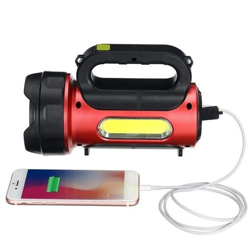 Фонарь кемпинг переносной T93 - LED+COB (white+red), power bank, Li-Ion аккумулятор, солнечная батарея