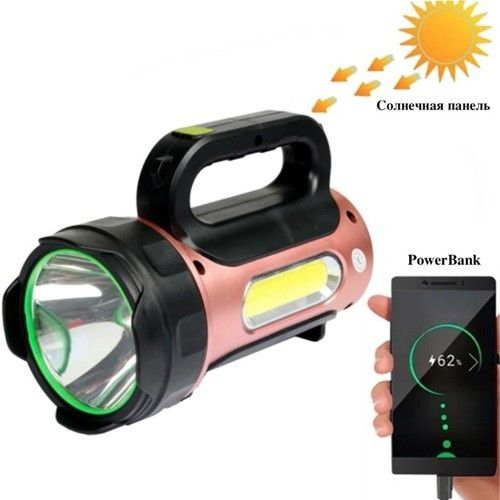 Фонарь кемпинг переносной T93 - LED+COB (white+red), power bank, Li-Ion аккумулятор, солнечная батарея