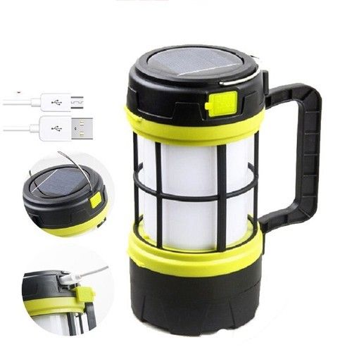 Ліхтар кемпінг переносний 910-LED+COB(white+red), power bank, Li-Ion акумулятор, сонячна батарея