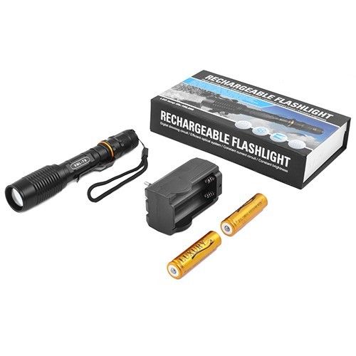 Фонарь Police 2804-T6, ЗУ 220V, 2x18650, zoom, зажим, Box