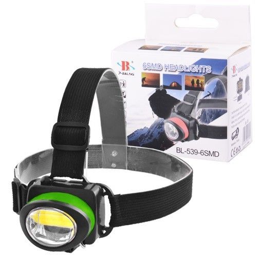 Фонарь на лоб BL-539-COB, 3xAAA