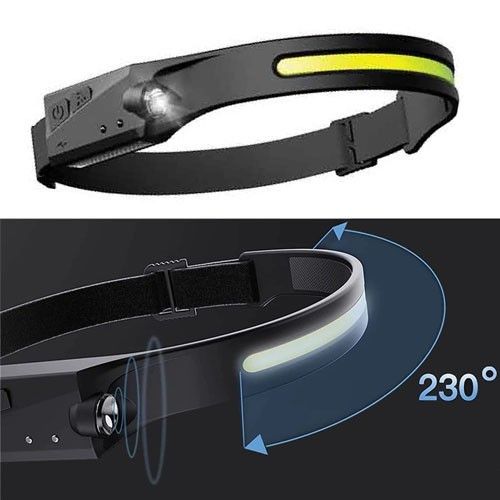 Фонарь налобный BL-W689/G28-LM+COB (white+red), Motion Sensor, Li-Ion аккумулятор, ЗУ Type-C, Box