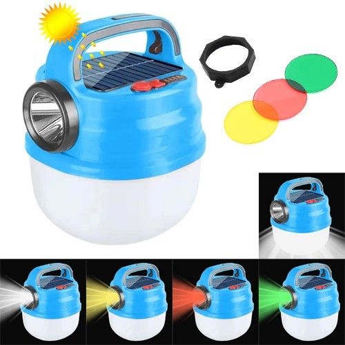 Фонарь кемпинг переносной HB-V70-LED, Li-Ion аккумулятор, солнечная батарея, ЗУ microUSB, Box