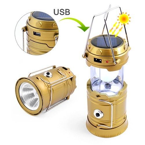 Фонарь кемпинг переносной 5800T-1W+6LED, power bank, Li-Ion аккумулятор, солнечная батарея, ЗУ 220, Box