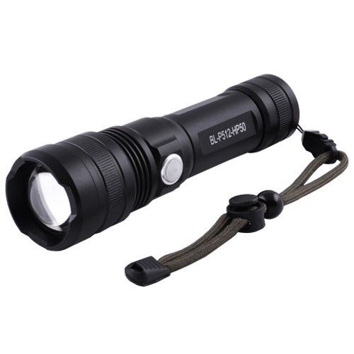 Фонарь P512-HP50, ЗУ micro USB, 1x18650/3xAAA, индикация заряда, zoom, Box