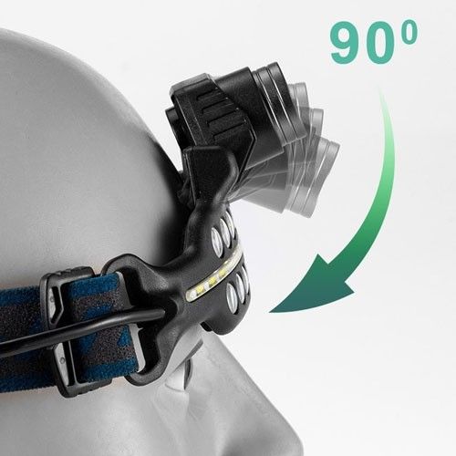 Фонарь на лоб BL-W690-LTS+SMD (white+red), Motion Sensor, Li-Ion аккумулятор, zoom, ЗУ Type-C, Box