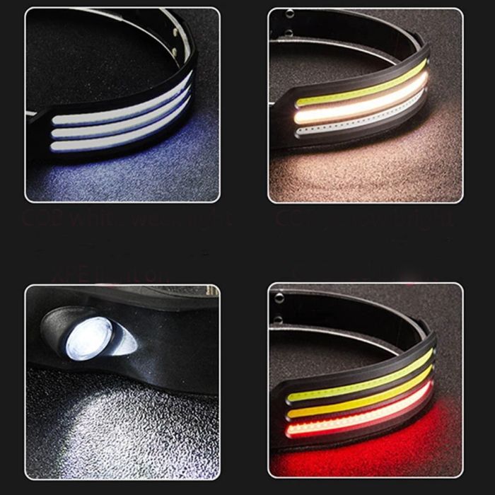 Ліхтар на чоло BL-W689-LM+3COB (white+yellow+red), Motion Sensor, Li-Ion акумулятор, ЗП Type-C, Box