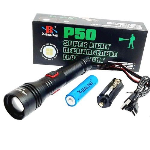 Фонарь BL-P02-P50, 1x18650, ЗУ Type-C, zoom, Box