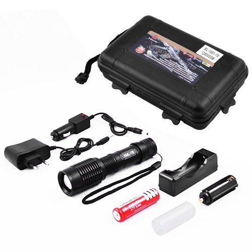 Фонарь Police 1861-T6, ЗУ 220V/12V, 1x18650, zoom, Box