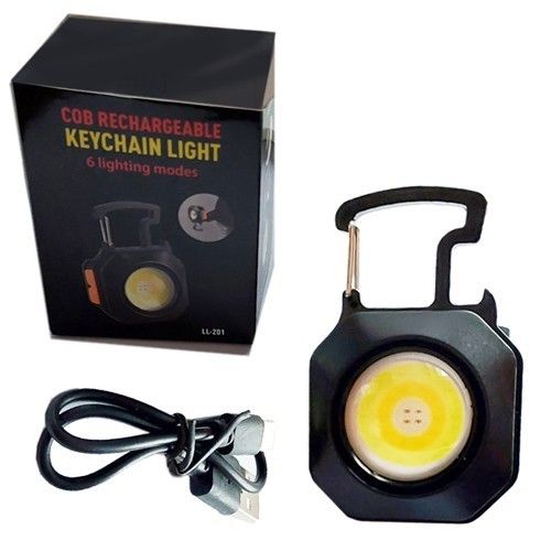 Фонарь LL-201-COB(white+yellow+red), Li-Ion аккумулятор, магнит, карабин, отвертка, ЗG Type-C, Box