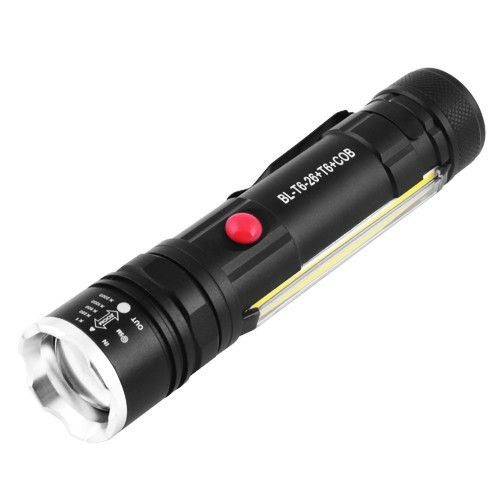 Фонарь Police T6-26+T6+COB, ЗУ micro USB, 1x18650/3xAAA, магнит, zoom, Box