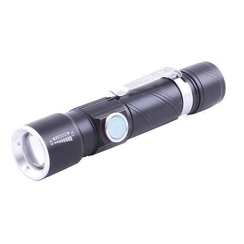 Фонарь Police 802-T6, ЗУ micro USB, 1x18650, zoom, зажим, Box