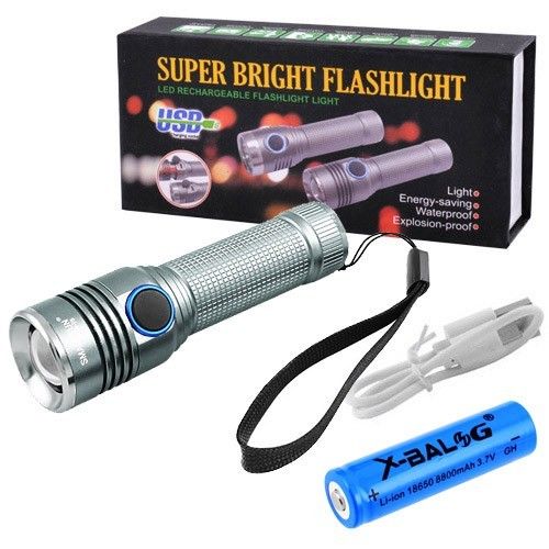 Фонарь Small Sun R842-T6, 1х18650, zoom, ЗУ microUSB, Box