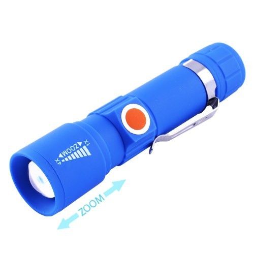 Фонарь 416-XPE, ЗУ USB, встроенный аккумулятор, zoom