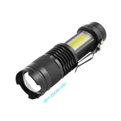 Ліхтар Police 525/1812C-XPE+COB, ЗП micro USB, вбудований акумулятор, zoom, Box