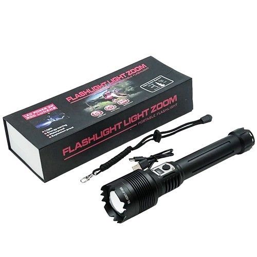 Фонарь BL-G201-P360, power bank, 2х26650, zoom, ЗУ Type-C, Box