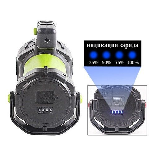 Фонарь кемпинг переносной T80C - 5W+COB (white+red), power bank, 2x18650, ЗУ Type-C, Box