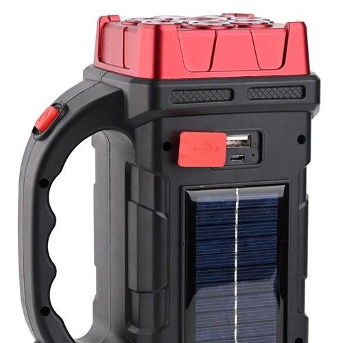 Ліхтар переносний HB-1678-8LEDW+6COB, power bank, Li-Ion акум., сонячна батарея, ЗП microUSB, Box