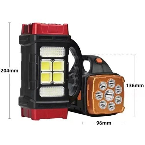 Ліхтар переносний HB-1678-8LEDW+6COB, power bank, Li-Ion акум., сонячна батарея, ЗП microUSB, Box