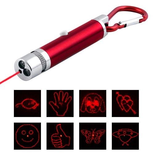 Ліхтар брелок 9103-2LED, лазер, red, 4 зображення, 3xAG10