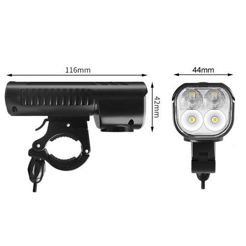 Велофара с сигналом FY-336-4T6, power bank, Aluminum, кнопка выносная, Waterproof, Li-Ion аккумулятор, ЗУ microUSB, Box