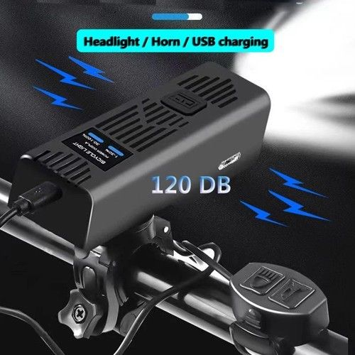 Велофара з сигналом MT-007-T6, 450Lum, 18650 (2200mAh), кнопка виносна, Waterproof, ЗУ mircoUSB