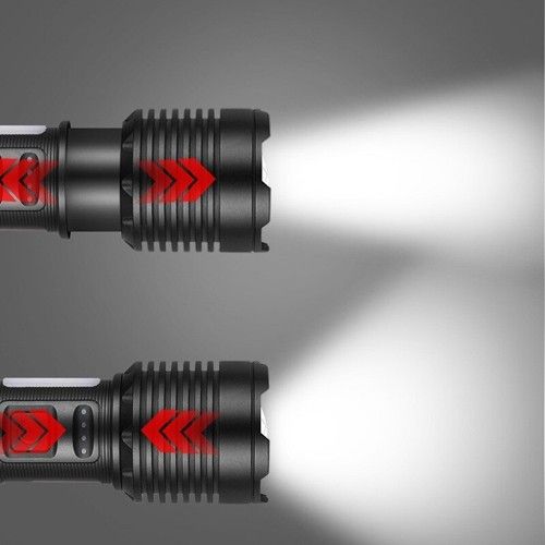 Фонарь переносной BL-X721-P50+10SMD (white+red), power bank, 1x18650, zoom, ЗУ Type-C, Box