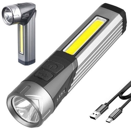 Фонарь 508-OSL+COB(white+red), Li-Ion аккумулятор, поворот на 90?, магнит, ЗУ Type-C, Box