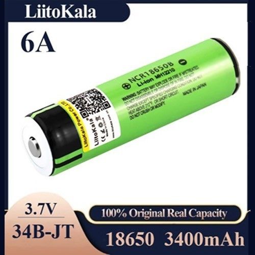 Аккумулятор 18650, LiitoKala NCR 34B-JT, 3400mAh