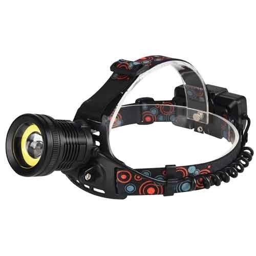 Ліхтар на чоло BL-A19-GT200+COB, 2x18650, zoom, ЗУ microUSB, Box