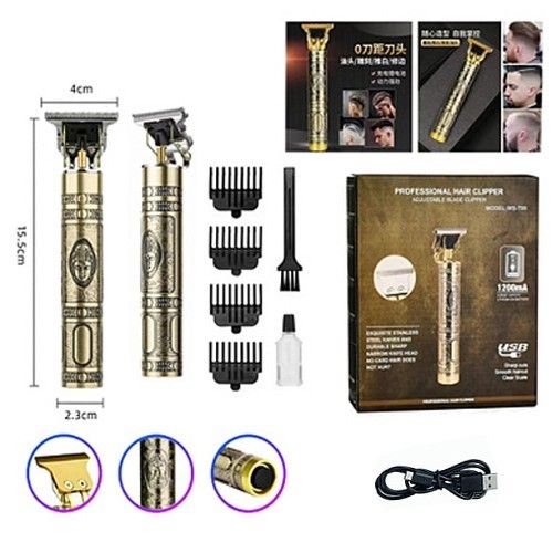 Машинка (триммер) для стрижки волосся та бороди WS-T99, 4 насадки (1.5, 2, 3, 4 мм)