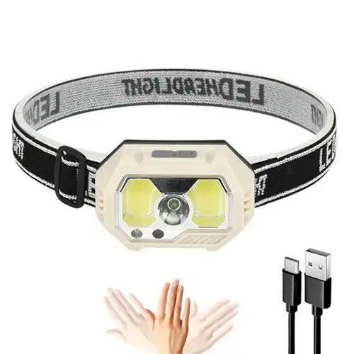 Фонарь на лоб SH-S31-XPE+COB(white+red), Motion Sensor, встроенный аккумулятор, ЗУ Type-C, Box