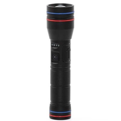 Фонарь PLD-231 WHITE LASER LED PM10-TG+COB(white+red), 1х26650, power bank, индикация заряда, ЗУ Type-C, магнит, zoom, Box